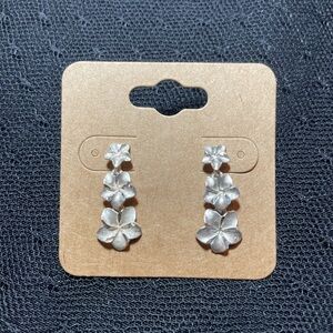 Elegant Sterling Silver Floral Earrings